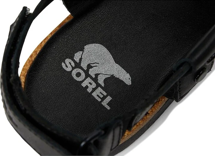 SOREL Ellatm III Crisscross Sandals Women's Sandals Black/Black : 8 B - Medium, Leather - Image 7