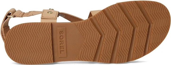 SOREL Ellatm III Crisscross Sandals Women's Sandals Honest Beige/Gum : 9 B - Medium, Leather - Image 3