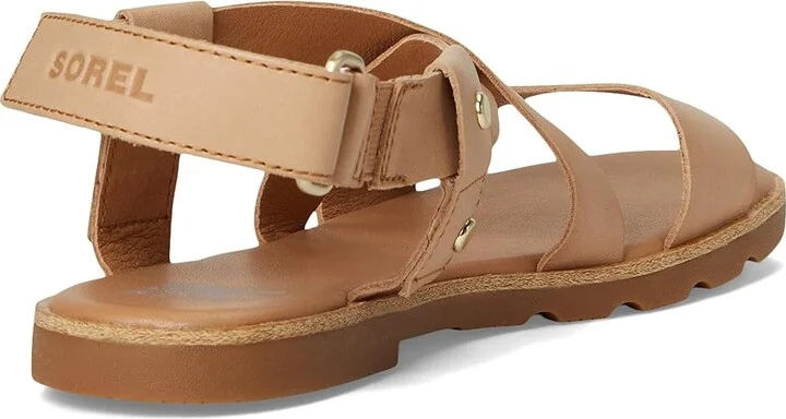 SOREL Ellatm III Crisscross Sandals Women's Sandals Honest Beige/Gum : 9 B - Medium, Leather - Image 4