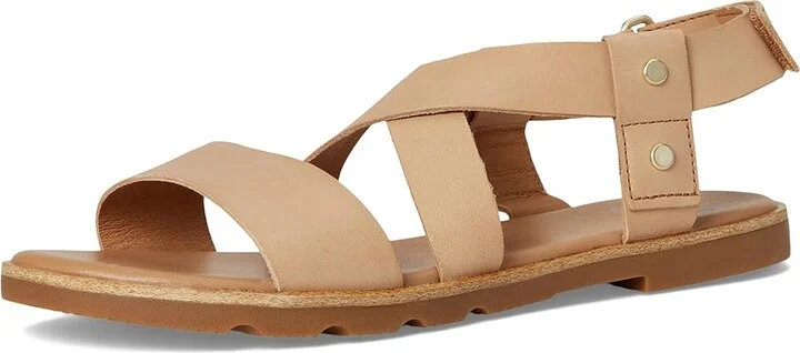 SOREL Ellatm III Crisscross Sandals Women's Sandals Honest Beige/Gum : 9 B - Medium, Leather - Image 5
