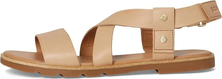 SOREL Ellatm III Crisscross Sandals Women's Sandals Honest Beige/Gum : 9 B - Medium, Leather - Image 6
