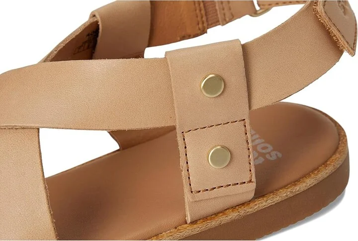SOREL Ellatm III Crisscross Sandals Women's Sandals Honest Beige/Gum : 9 B - Medium, Leather - Image 7