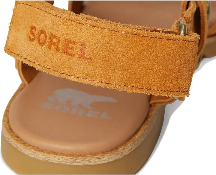 SOREL Ellatm III Crisscross Sandals Women's Sandals Pearlescent/Canyon Gold : 10 B - Medium, Leather - Image 7