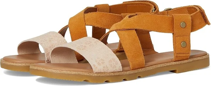 SOREL Ellatm III Crisscross Sandals Women's Sandals Pearlescent/Canyon Gold : 10 B - Medium, Leather