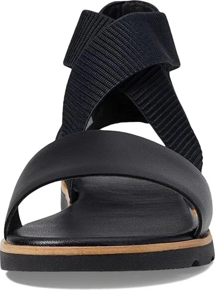 SOREL Ellatm III Sandal Women's Shoes Black/Black : 10 B - Medium, Leather - Image 2