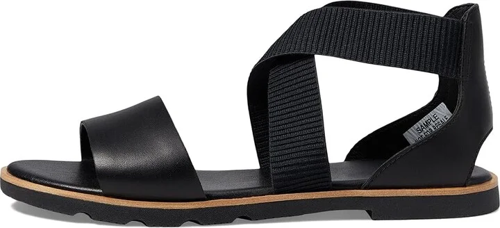 SOREL Ellatm III Sandal Women's Shoes Black/Black : 10 B - Medium, Leather - Image 5