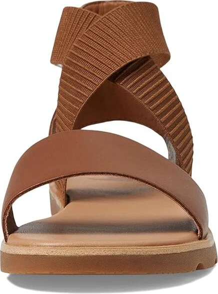 SOREL Ellatm III Sandal Women's Shoes Velvet Tan/Gum 2 : 10 B - Medium, Leather - Image 2