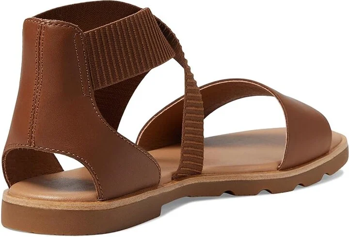SOREL Ellatm III Sandal Women's Shoes Velvet Tan/Gum 2 : 10 B - Medium, Leather - Image 4