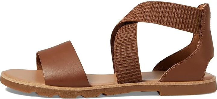 SOREL Ellatm III Sandal Women's Shoes Velvet Tan/Gum 2 : 10 B - Medium, Leather - Image 5