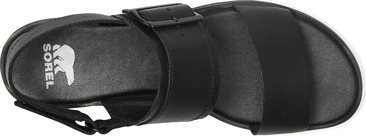 SOREL Ellatm III Slingback Women's Shoes Black, Metallic : 7.5 B - Medium, Leather - Image 2