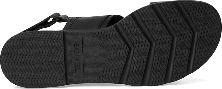 SOREL Ellatm III Slingback Women's Shoes Black, Metallic : 7.5 B - Medium, Leather - Image 3