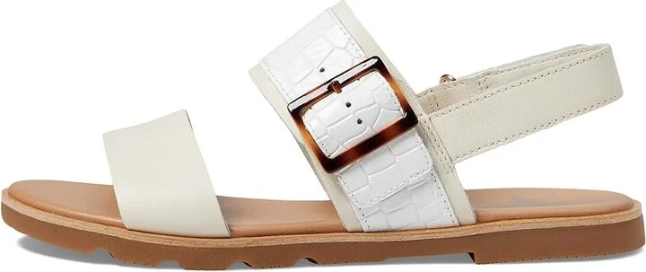 SOREL Ellatm III Slingback Women's Shoes Chalk/Gum 2 : 10 B - Medium, Leather - Image 5
