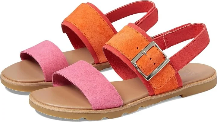 SOREL Ellatm III Slingback Women's Shoes Red Glo/Gum 16 : 10 B - Medium, Leather