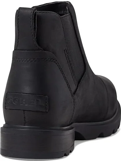 SOREL Emelietm III Chelsea Waterproof Women's Boots Black/Black : 5.5 B - Medium, Leather - Image 4