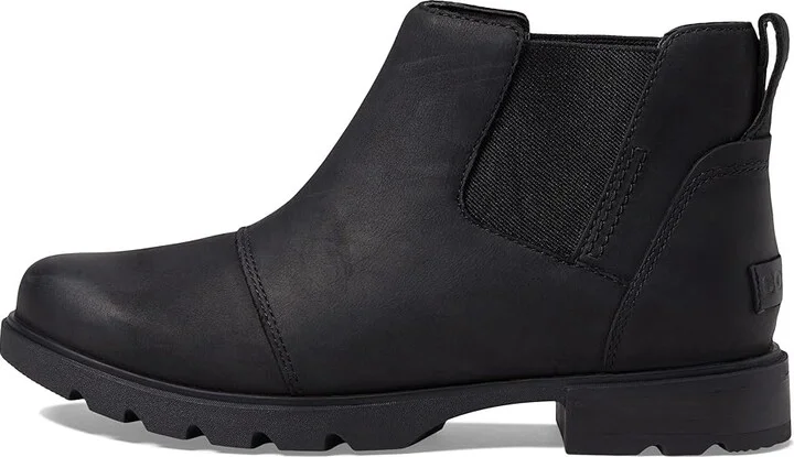 SOREL Emelietm III Chelsea Waterproof Women's Boots Black/Black : 5.5 B - Medium, Leather - Image 5