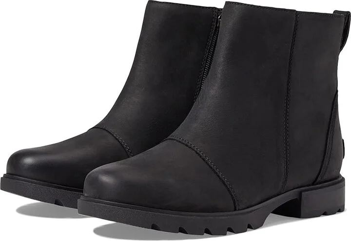 SOREL Emelietm III Zip Waterproof Women's Boots Black/Black : 10 B - Medium, Leather