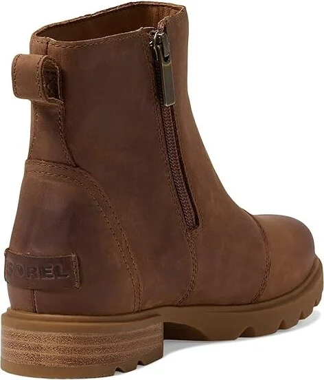 SOREL Emelietm III Zip Waterproof Women's Boots Velvet Tan/Gum 2 : 10.5 B - Medium, Leather - Image 4