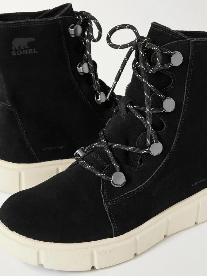 Sorel - Explorer Iii Jane Suede Ankle Boots - Black - Image 4