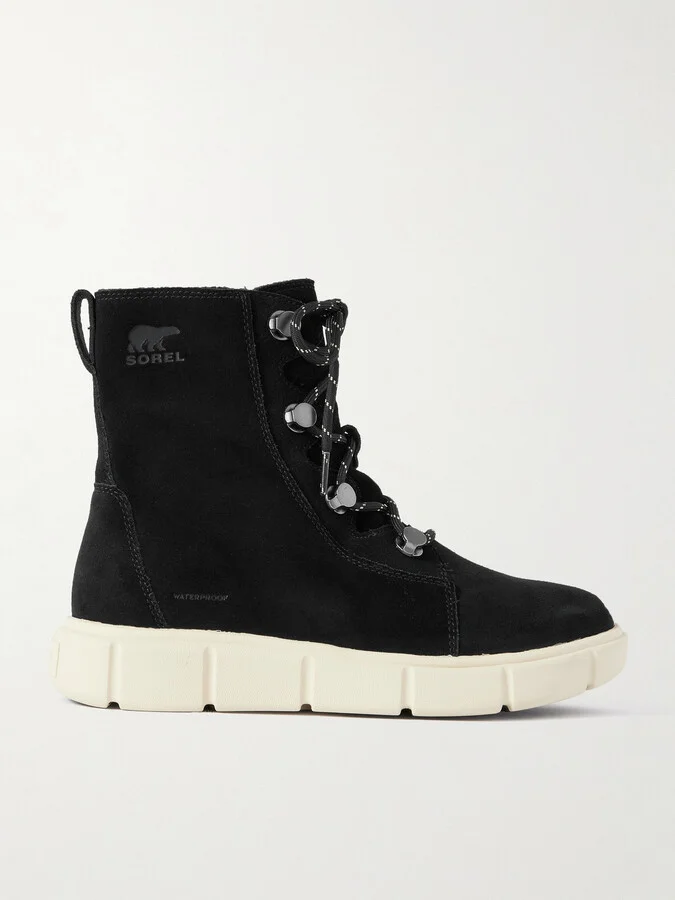 Sorel - Explorer Iii Jane Suede Ankle Boots - Black
