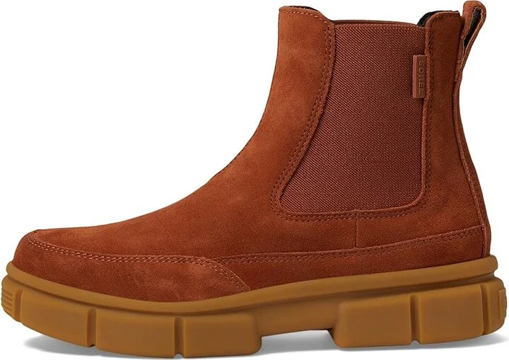 SOREL Explorer STRTtm Chelsea Boot Women's Boots Sanguine/Gum 2 : 5 B - Medium, Leather/Suede - Image 5