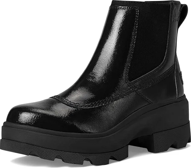 SOREL Joan Frwd Chelsea Women's Boots Black/Black : 6.5 B - Medium, Leather - Image 5