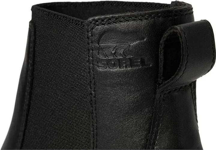 SOREL Joan Frwd Chelsea Women's Boots Black/Bleached Ceramic : 9 B - Medium, Leather - Image 7