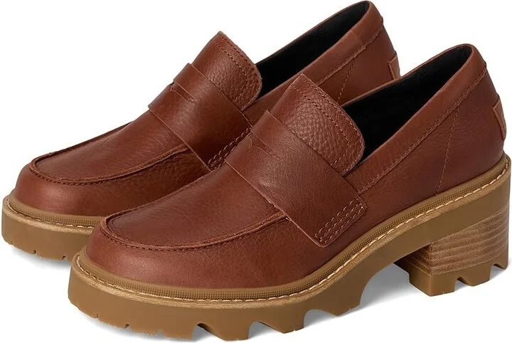 SOREL Joan Now City Loafer Women's Shoes Rustic Brown/Gum 2 : 8.5 B - Medium, Leather