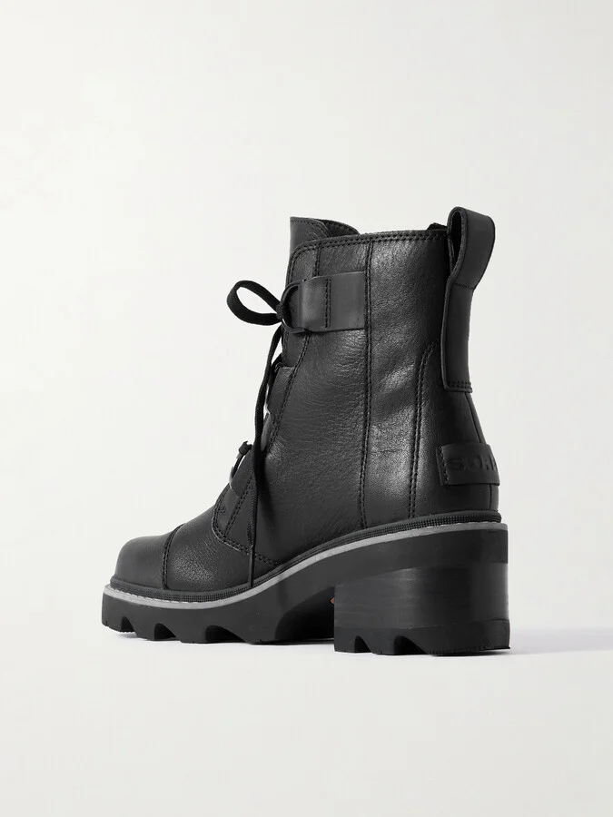 Sorel - Joan Now Leather Ankle Boots - Black - Image 3