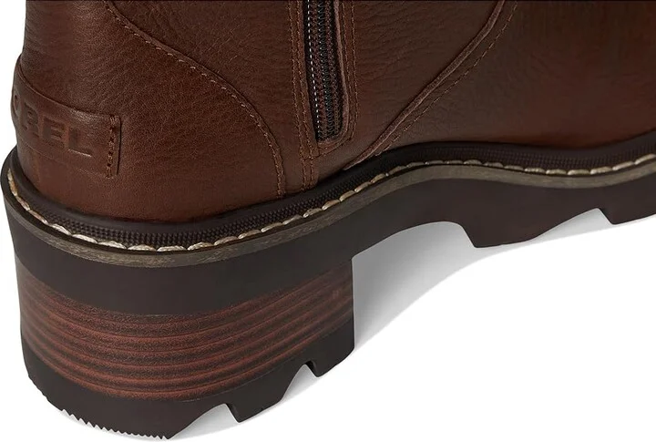 SOREL Joan Now Zip Bootie Women's Boots Tobacco/Blackened Brown : 9.5 B - Medium, Leather - Image 4