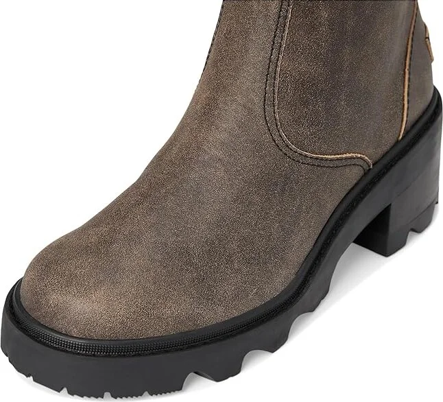 SOREL Joan Now Zip Bootie Women's Boots Tobacco/Blackened Brown : 9.5 B - Medium, Leather - Image 8