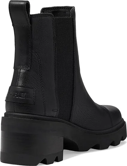 SOREL Joan Nowtm Chelsea Women's Boots Black/Black : 10 B - Medium, Leather/Textile - Image 4