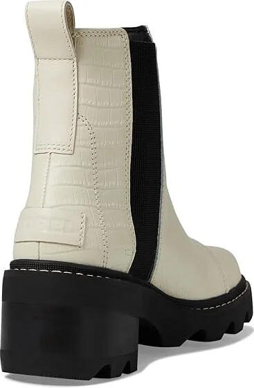 SOREL Joan Nowtm Chelsea Women's Boots Chalk/Black : 10.5 B - Medium, Leather/Textile - Image 4