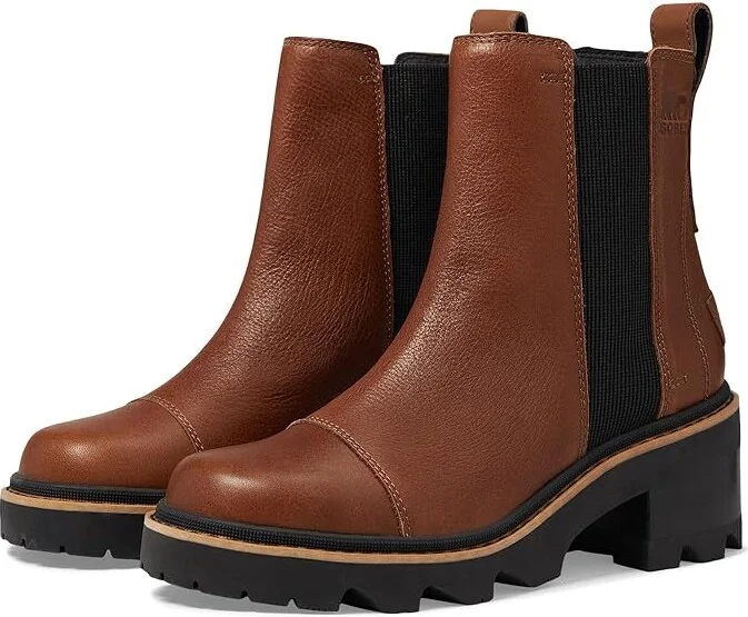SOREL Joan Nowtm Chelsea Women's Boots Velvet Tan/Black : 10 B - Medium, Leather/Textile