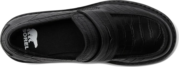 SOREL Joan Nowtm City Loafer High Women's Heels Black/Black : 9.5 B - Medium, Leather - Image 2