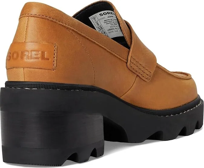 SOREL Joan Nowtm City Loafer High Women's Heels Canyon Gold/Black : 7 B - Medium, Leather - Image 4