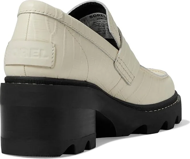 SOREL Joan Nowtm City Loafer High Women's Heels Chalk/Black : 12 B - Medium, Leather - Image 4