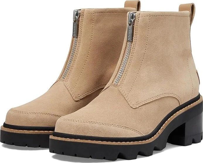 SOREL Joan Nowtm Zip Women's Boots Canoe/Black : 9.5 B - Medium, Leather