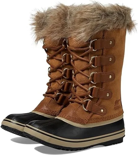 SOREL Joan Of Arctictm Waterproof Women's Snow Shoes Camel Brown/Black : 10.5 B - Medium, Rubber/Suede/Textile