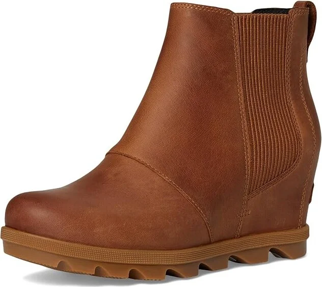 SOREL Joan Rhapsody Chelsea Wedge Women's Boots Black/Black : 6 B - Medium, Leather - Image 11