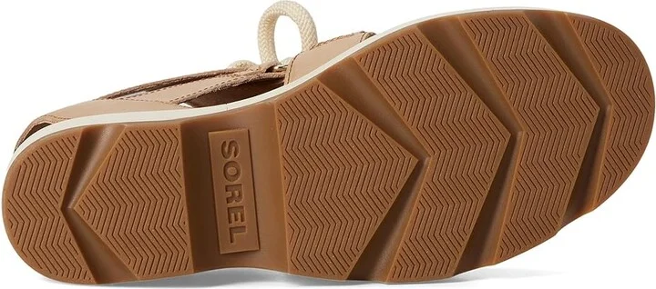 SOREL Joanietm IV Lace Wedge Women's Sandals Honest Beige, Gum : 8 B - Medium, Leather/Suede - Image 3
