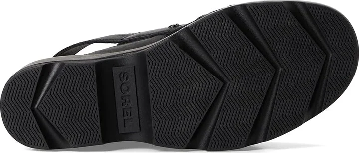 SOREL Joanietm Iv Sandals Wedge Women's Sandals Black/Black : 8.5 B - Medium, Leather/Suede - Image 3