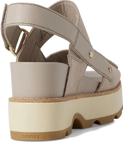 SOREL Joanietm Iv Sandals Wedge Women's Sandals Crushed Clay/Gum : 10.5 B - Medium, Leather/Suede - Image 4