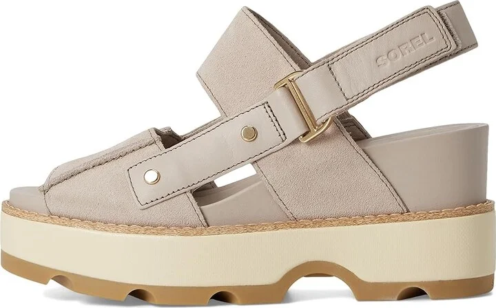 SOREL Joanietm Iv Sandals Wedge Women's Sandals Crushed Clay/Gum : 10.5 B - Medium, Leather/Suede - Image 6