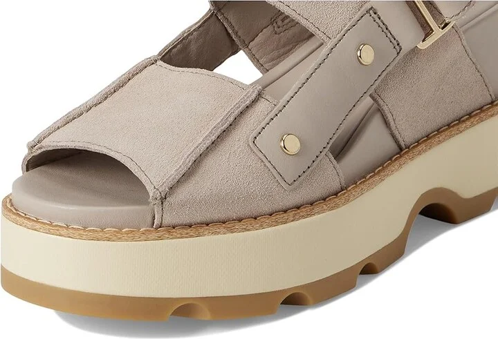 SOREL Joanietm Iv Sandals Wedge Women's Sandals Crushed Clay/Gum : 10.5 B - Medium, Leather/Suede - Image 7