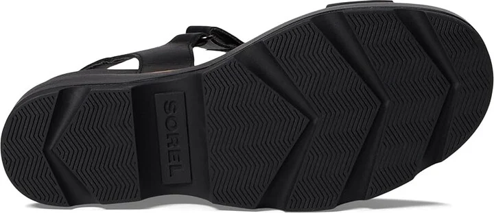 SOREL Joanietm IV Y Strap Wedge Women's Shoes Black/Sea Salt : 10 B - Medium, Suede - Image 3