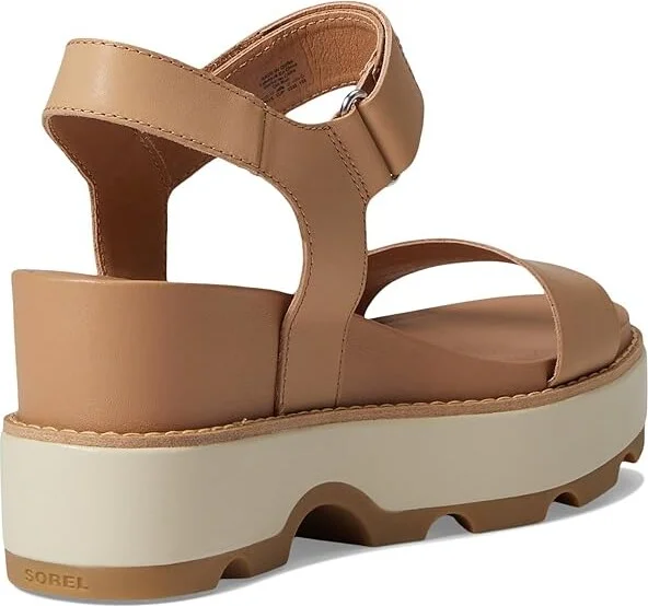 SOREL Joanietm IV Y Strap Wedge Women's Shoes Honest Beige/Bleached Ceramic : 10 B - Medium, Suede - Image 4