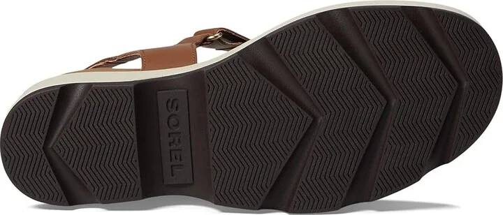 SOREL Joanietm IV Y Strap Wedge Women's Shoes Velvet Tan/Blackened Brown : 10 B - Medium, Suede - Image 3