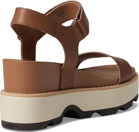 SOREL Joanietm IV Y Strap Wedge Women's Shoes Velvet Tan/Blackened Brown : 10 B - Medium, Suede - Image 4