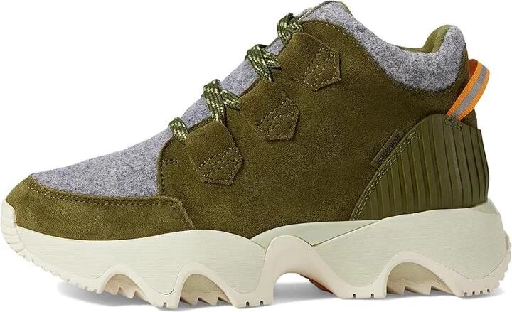 SOREL Kinetictm Impact Caribou Plus Waterproof Women's Snow Shoes Utility Green/Light Aloe : 9 B - Medium, Rubber/Suede - Image 6