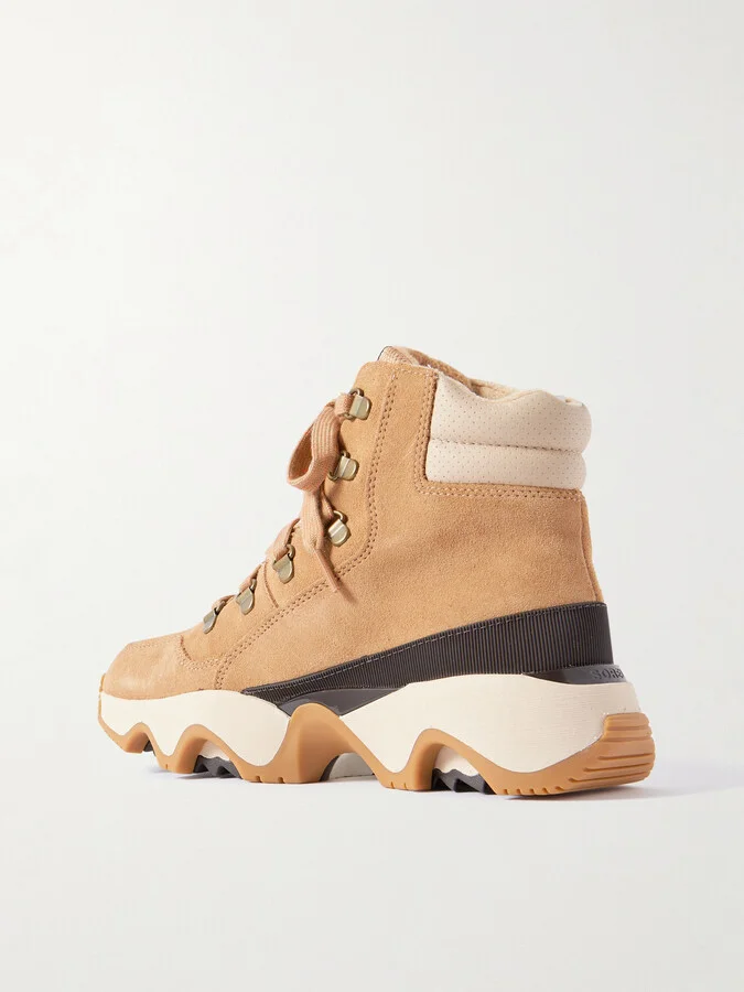 Sorel - Kinetic™ Impact Conquest Plus Leather And Canvas-trimmed Suede Ankle Boots - Brown - Image 3